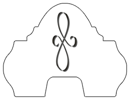 DARAY-L-601-BK-WT Black Scroll White